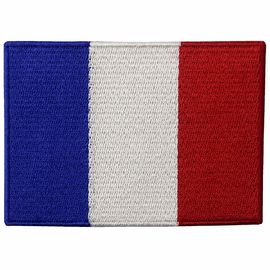 Frankreich-Stickerei-Eisen auf Flagge bessert waschbare kundenspezifische Stoff-Flecken aus