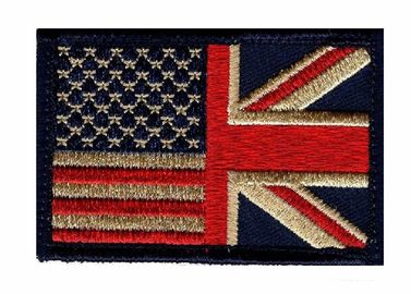 Kundenspezifische BRITISCHE Landesflagge bessert Großbritannien gesponnene Kleidung gestickte Flecken aus