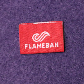 Polyester Woven Apparel Labels End Fold For Clothing , Sew On Name Tags