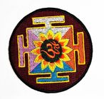 Fashion Design Logo Custom Iron On Patches Woven Embroidery Heat Cut Border