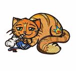 China Tierkatzen-Vogel-kundenspezifische Flausch-Flecken gesponnene Stickerei handgemacht Firma