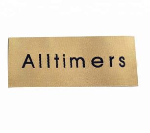 Fashion Woven Fabric Labels / Customized End Fold Sew On Clothing Labels