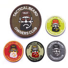 Custom Round Clothing Badges Patches , 3D Iron On Backing Patches For Jeans