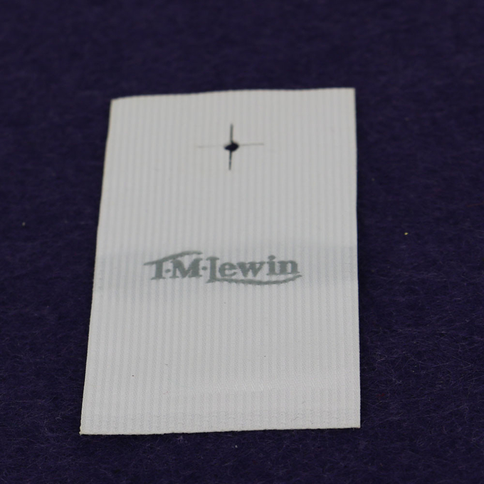 Polyester 100% schnitt gerade Gewebe gesponnene Hals-Aufkleber für Kleidungs-Kleider
