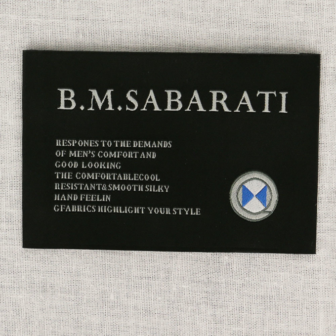 Polyester 100% schnitt gerade Gewebe gesponnene Hals-Aufkleber für Kleidungs-Kleider