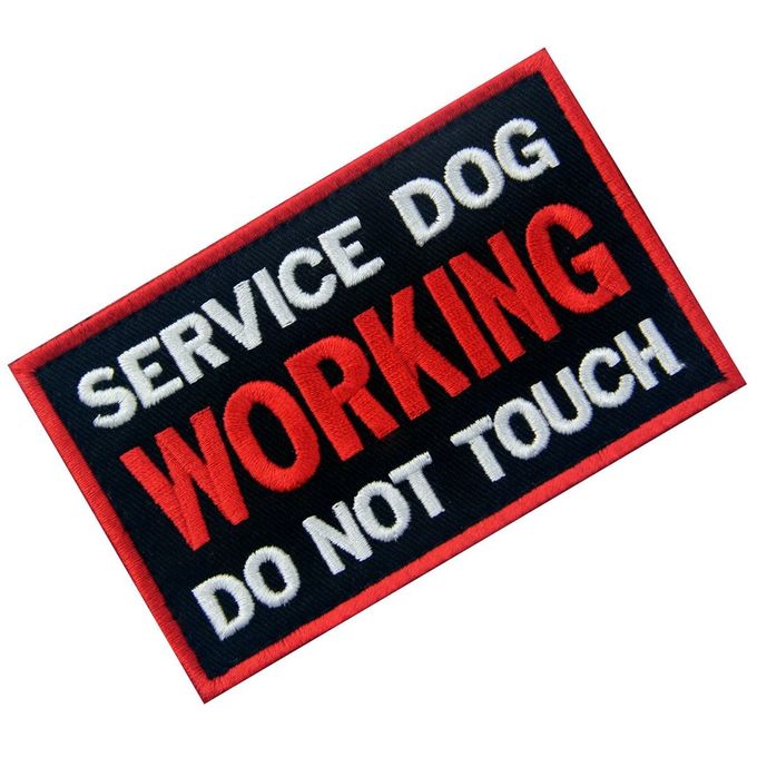 BERÜHREN Sie MICH NICHT kundenspezifische Stoff-Ausweis-Stickerei gesponnene Flecken für Funktions-Hunde