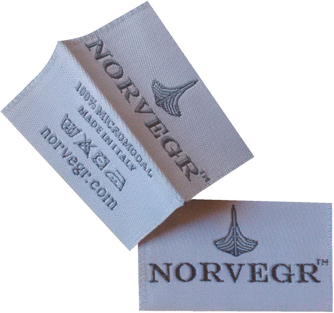 Ende gefaltete Kleidungs-Aufkleber für Namen-Logo des Decken-Taschen-eingetragenen Warenzeichens nähen an
